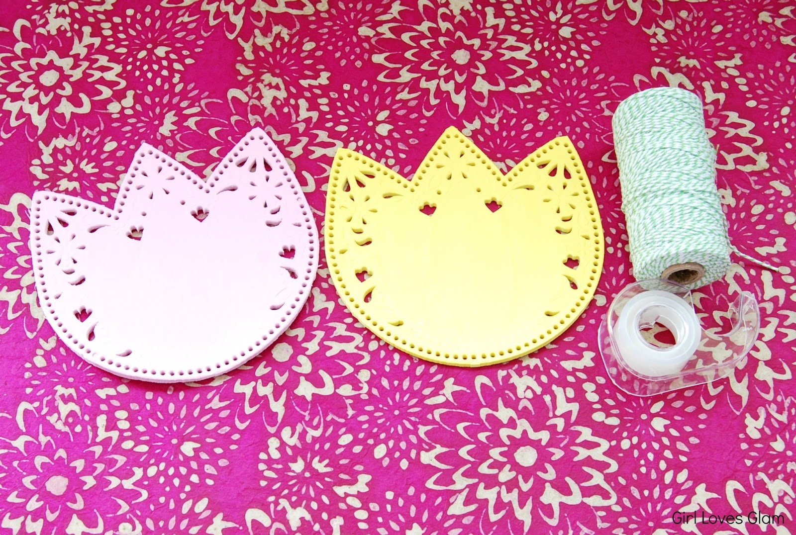 Dollar Store Tulip Doily Garland Girl Loves Glam