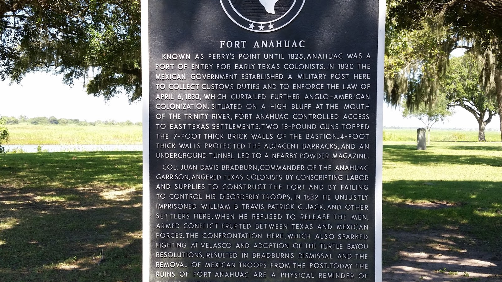 Tech-nically Homeless: Return to Fort Anahuac Park Anahuac, TX