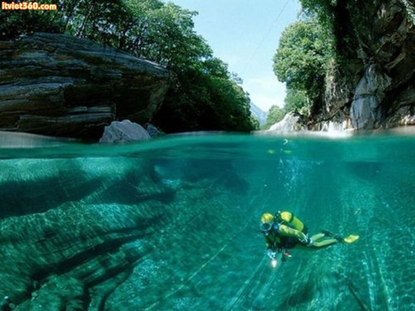 The Verzasca River, Swiss Alps