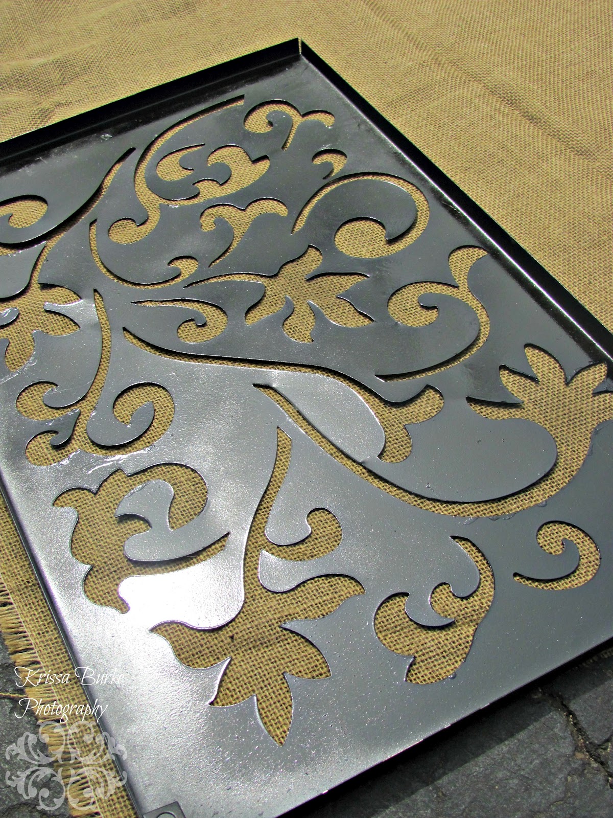 Pixie Dust Boutique Stenciled Burlap Curtains {this was just too fun