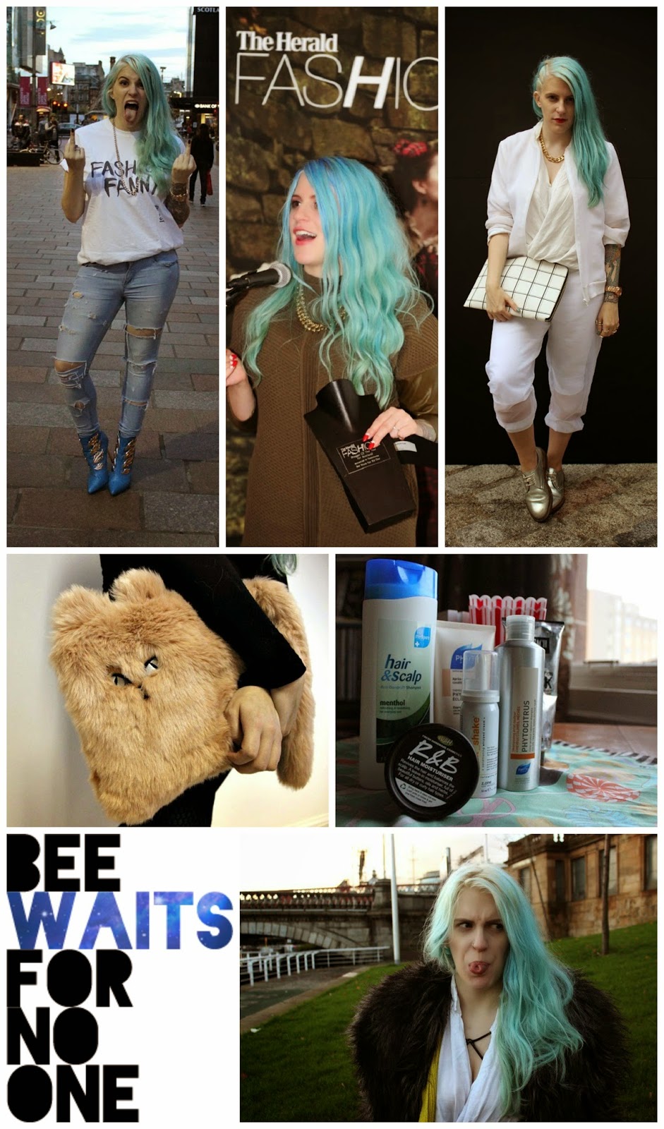 Bee Waits Blog crush, blogger crushes, favourite bloggers, Bee Waits For No One, Bee Waits, Blue Hair, Scottish blogger