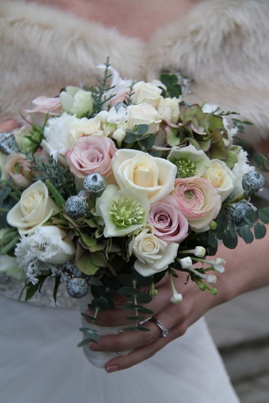 An Exquisite Winter Wedding Bouquet in Vintage shades I used Faith