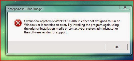 Virus Removal Guidline: Winspool.Drv (C:\Windows\System32\WINSPOOL.