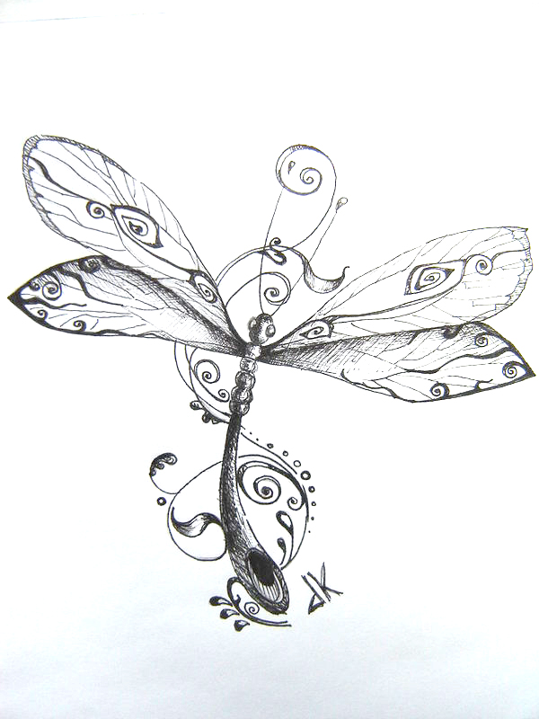Dragonfly+tattoo+flash+art