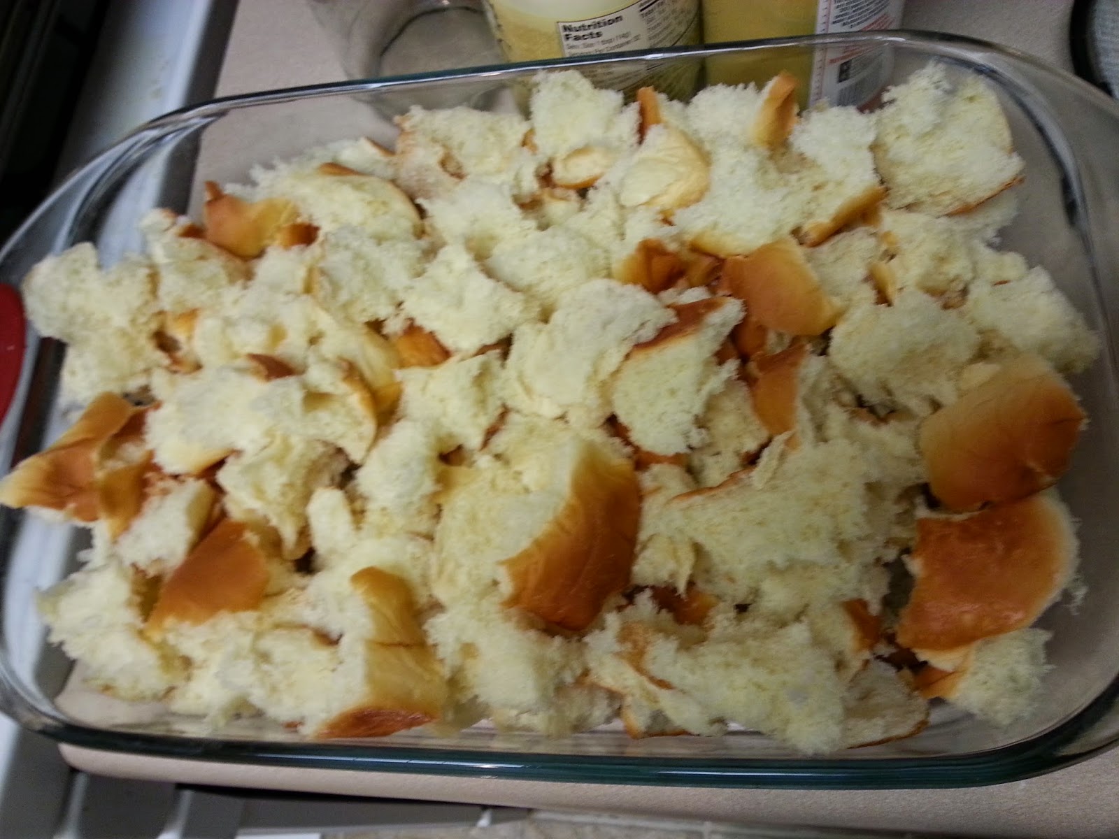 So There. Happy New Year! Hawaiian Roll Caramel Bread Pudding