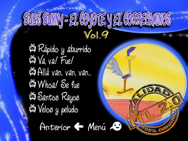 Bugs Bunny Y El Correcaminos DVDR NTSC Español Latino Vol 9 