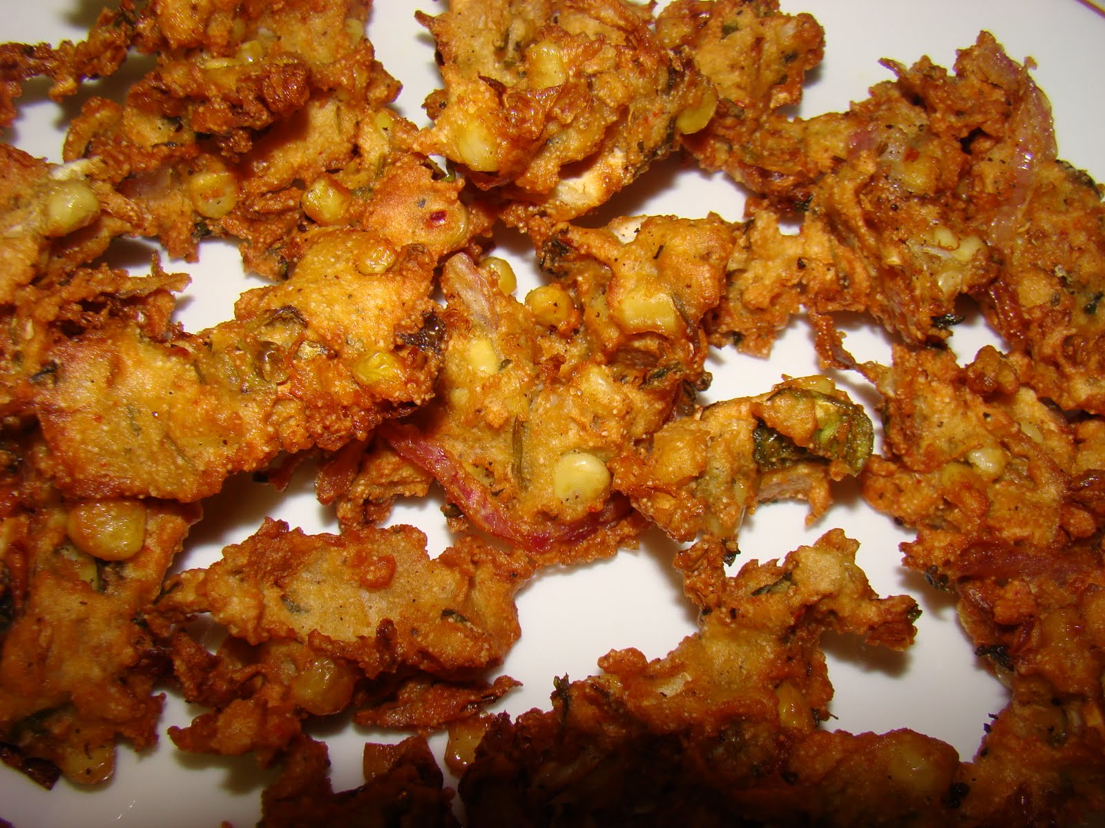 My Favorite Recipes Collection Crispy Cabbage/Onion/Corn Fritters (Bhajia)