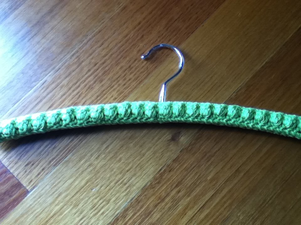 AuntieElle's Blog Bobble Hanger Cover Free Crochet Pattern
