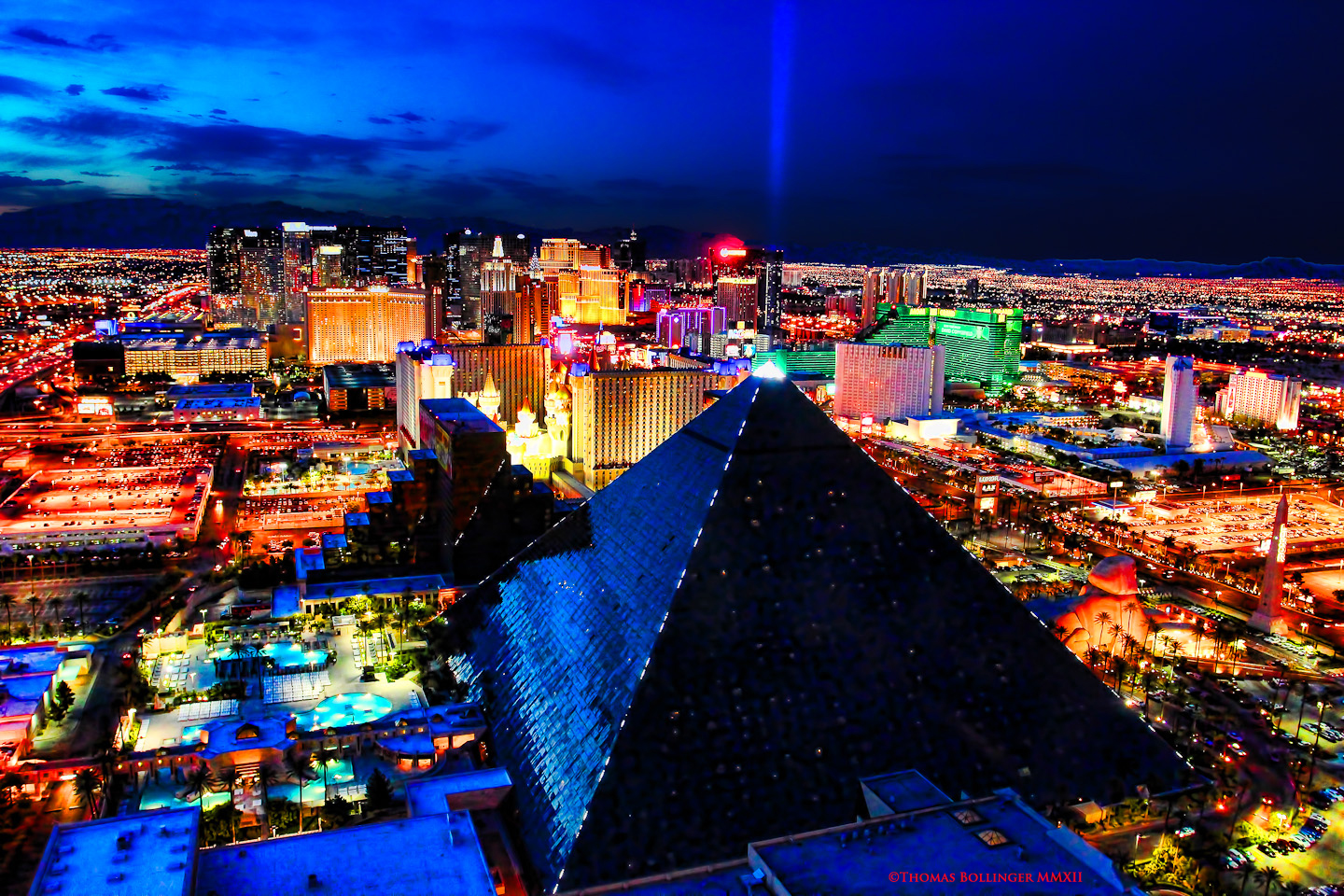 Luxor Sky Beam Las Vegas by candle power A Visual Circus