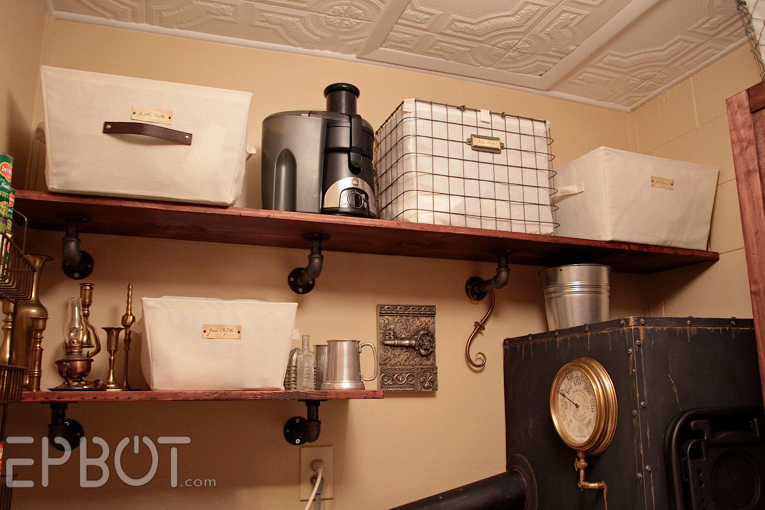 epbot easy diy industrial pipe shelving