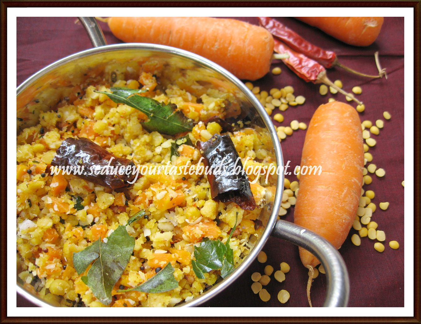 Carrot Paruppu Usili Carrot Lentil Stir Fry Seduce Your Tastebuds...