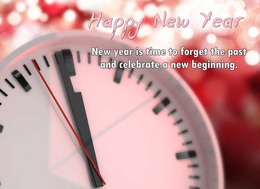 Happy New Year Motivational Image for Greeting Card Happy New Year Motivational Image