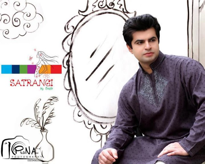 Satrangi Casual Male Kurta/Salwar Dress Collection 2012 | Satrangi by Saqib