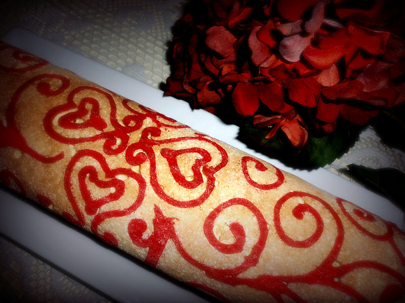 the enchanted oven Valentine Swiss cake roll with a special twist
