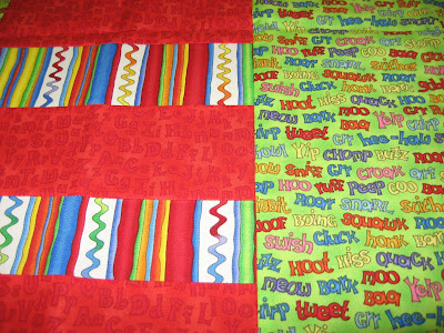 Animal Alphabet Quilt ~ Top and Back Finished!