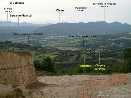 Els Bassacs, Gironella i Olvan des de la pedrera de Terra Negra Els Bassacs, Gironella i Olvan des de la pedrera de Terra Negra