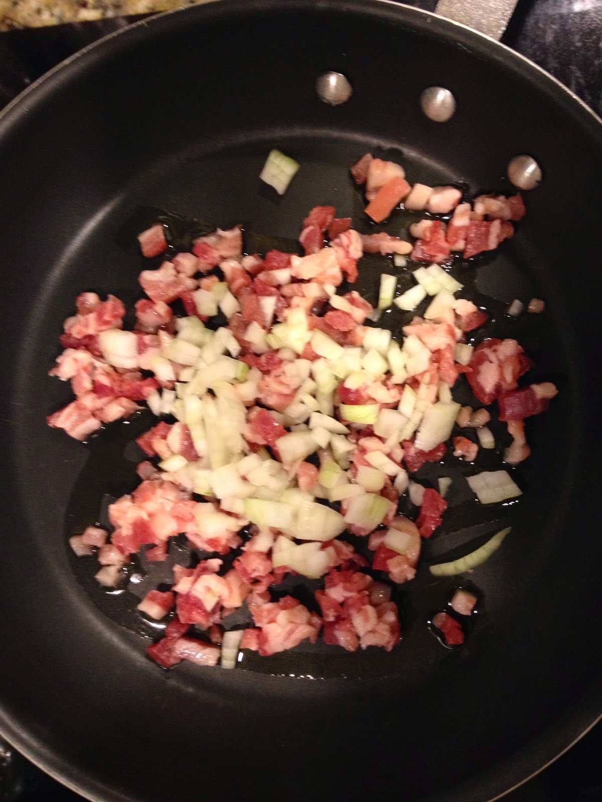pancetta and onions