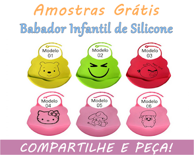 Solicite Amostras Grátis de um Babador Cartoon de Silicone