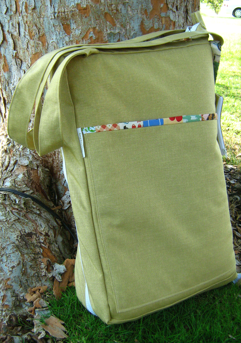 shellys sewing shrapnel picnic blanket in a bag