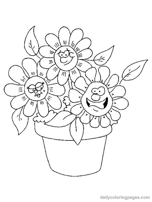 Cute Flower Coloring Pages - Flower Coloring Page