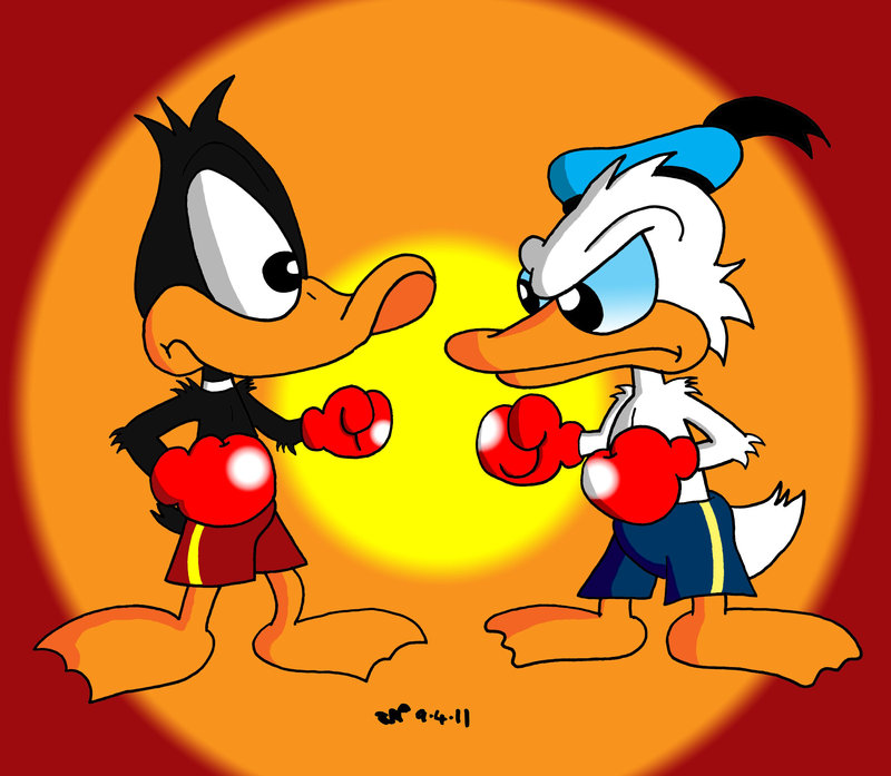 daffy_vs_donald_by_jimmycartoonist-d3dn2