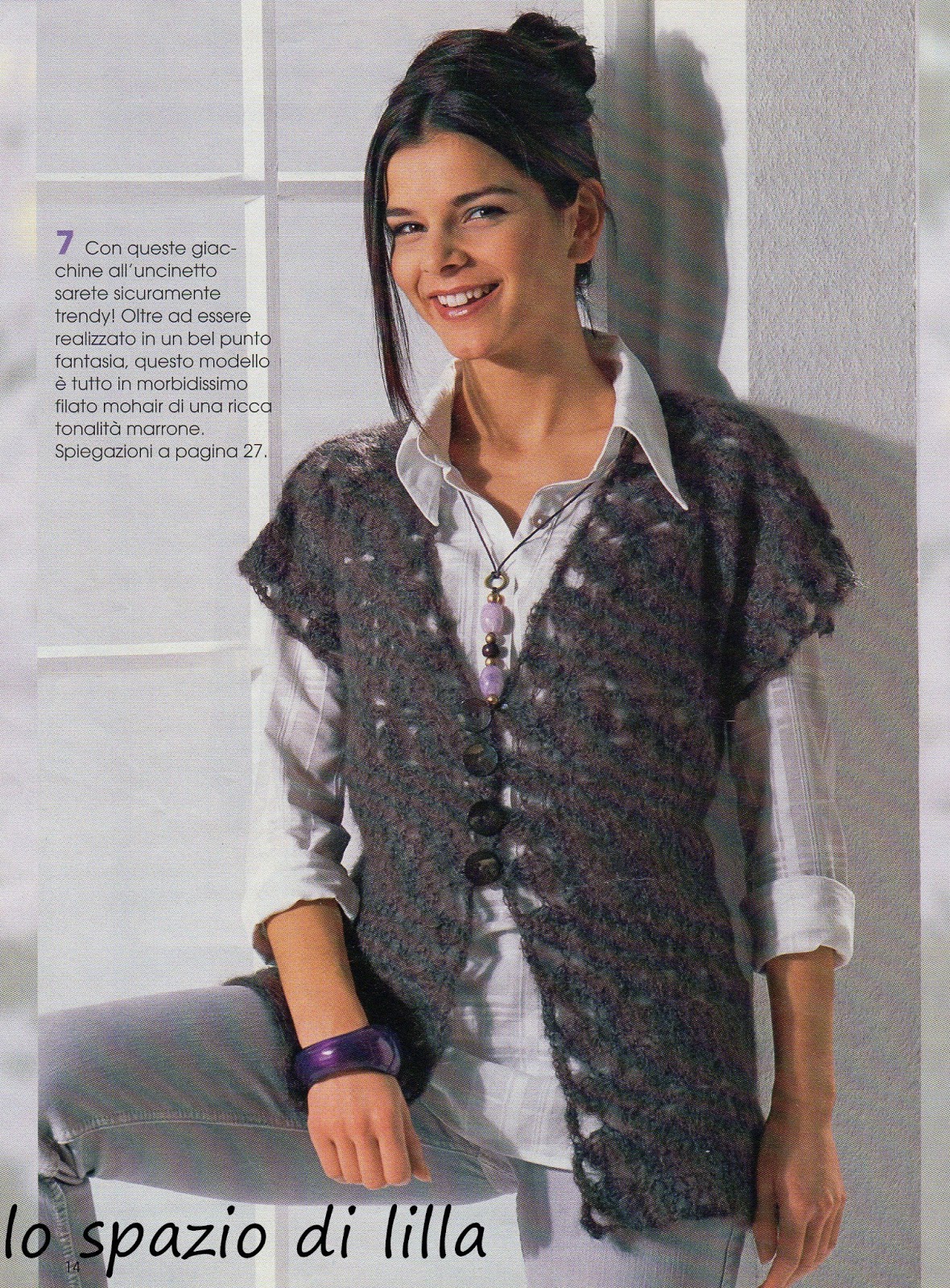 lo spazio di lilla: A gentile richiesta...Gilet ai ferri e all