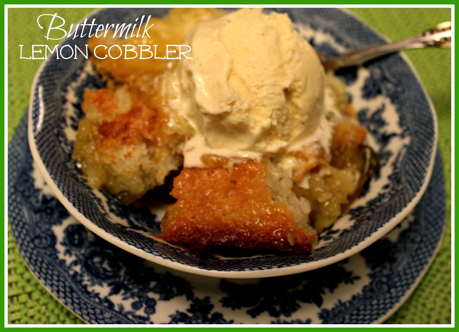 Sweet Tea and Cornbread Buttermilk Lemon Cobbler!
