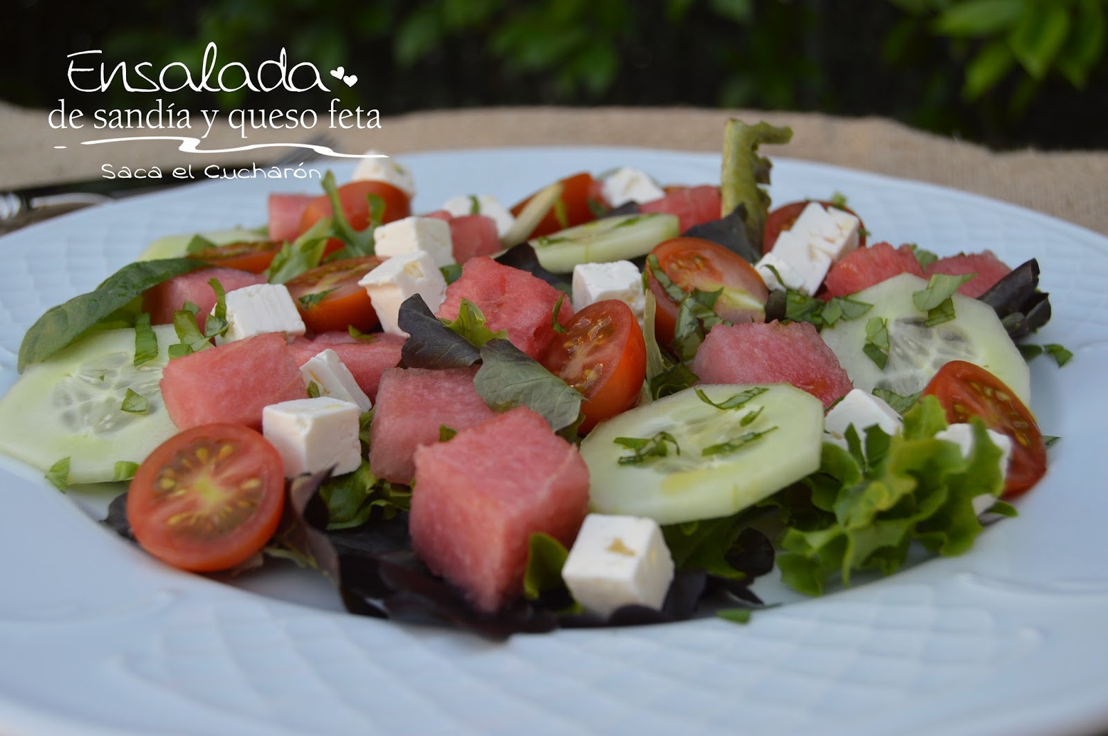 ENSALADA DE SANDÍA Y QUESO FETA
