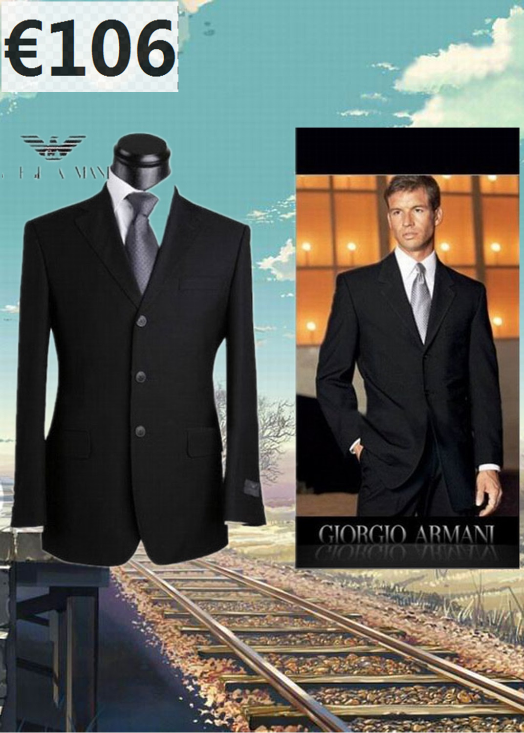 Costume Homme Armani 3 Pieces Mariage 106 Pas Cher 106eur