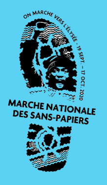 Logo Marche nationale sans papiers  - 14 octobre 2020