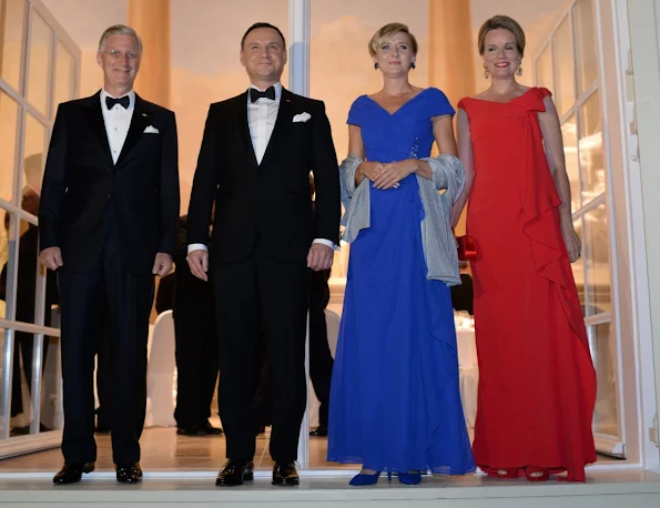  Queen Mathilde of Belgium, Polish President Andrzej Duda, First Lady of Poland Agata Kornhauser-Duda