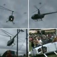 HELICÓPTERO QUE LEVAVA PAPAI NOEL CAI E DEIXA QUATRO FERIDOS NO RIO DE JANEIRO