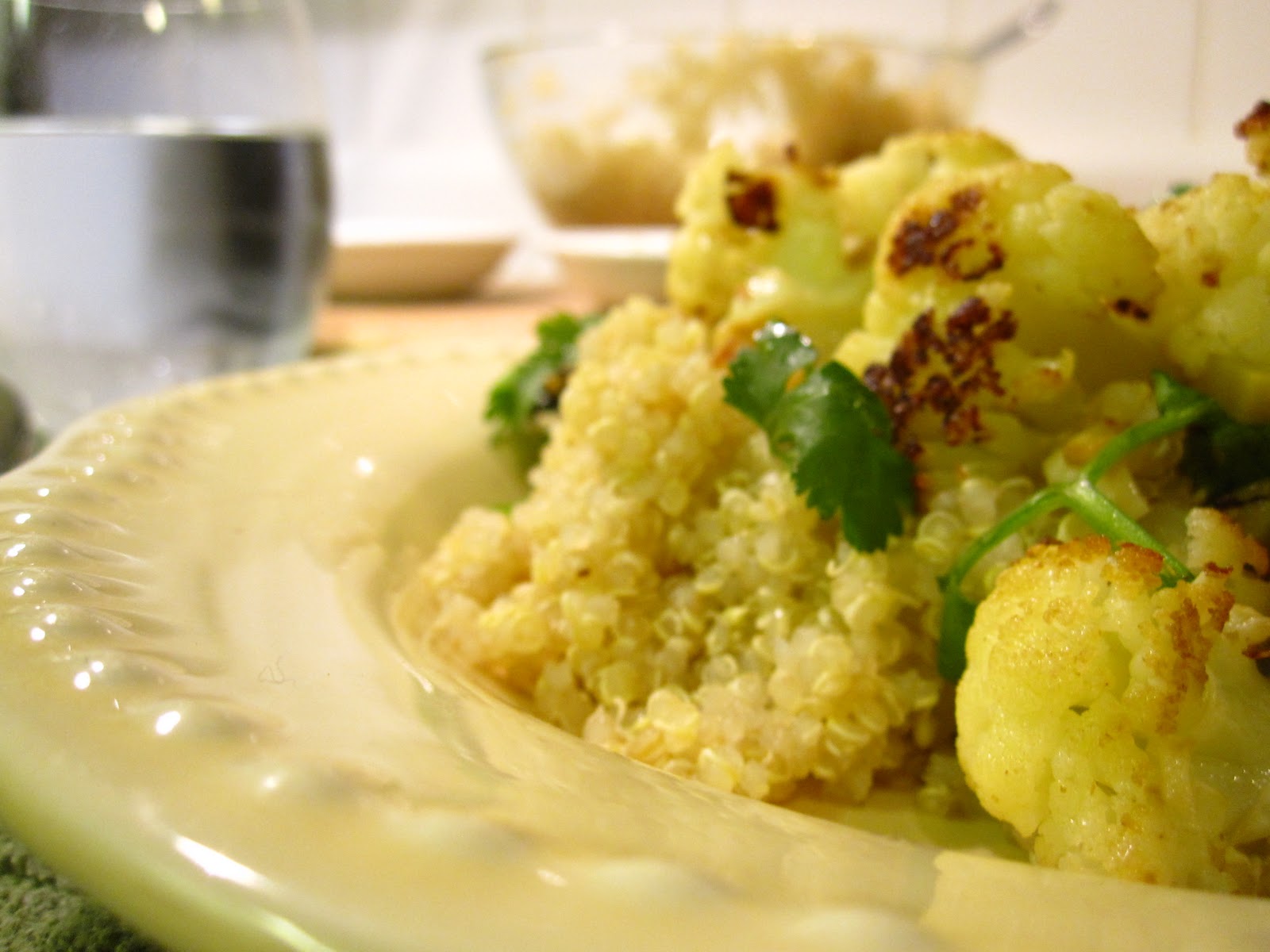 Edible biology Roasted cauliflower, shallot, pistachio and green olive