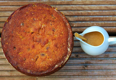 Sticky date and orange cake with toffee sauce