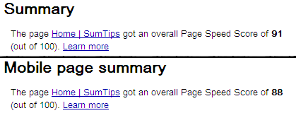 Page Speed Online Ratings Page Speed Online Ratings