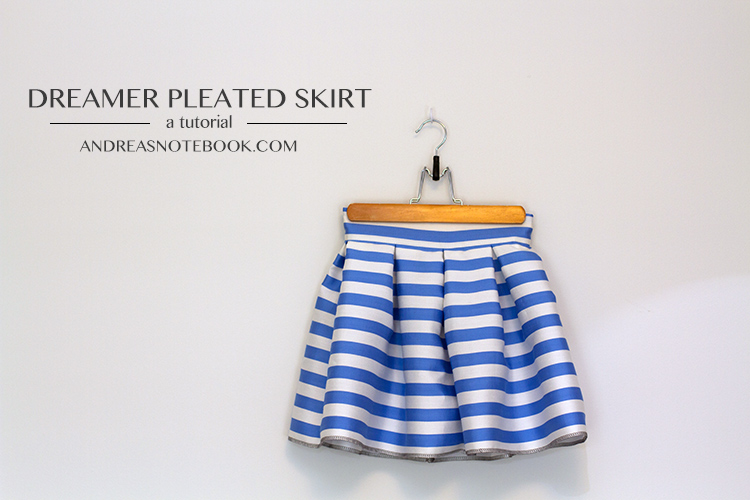 Free sewing tutorial for Pleat Skirt