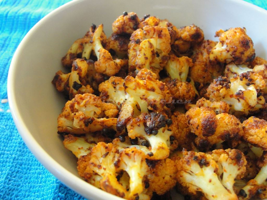 Krithi's Kitchen Cauliflower Varuval / Cauliflower Dry Curry