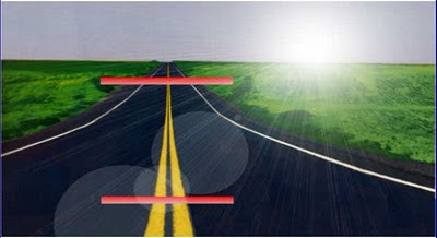 Parallel Bar on Road Illusion