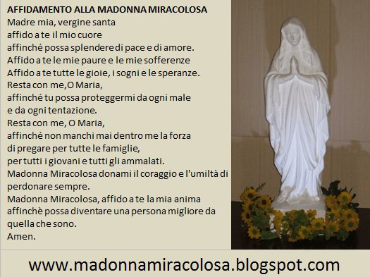 Madonna Miracolosa Affidamento Alla Madonna Miracolosa