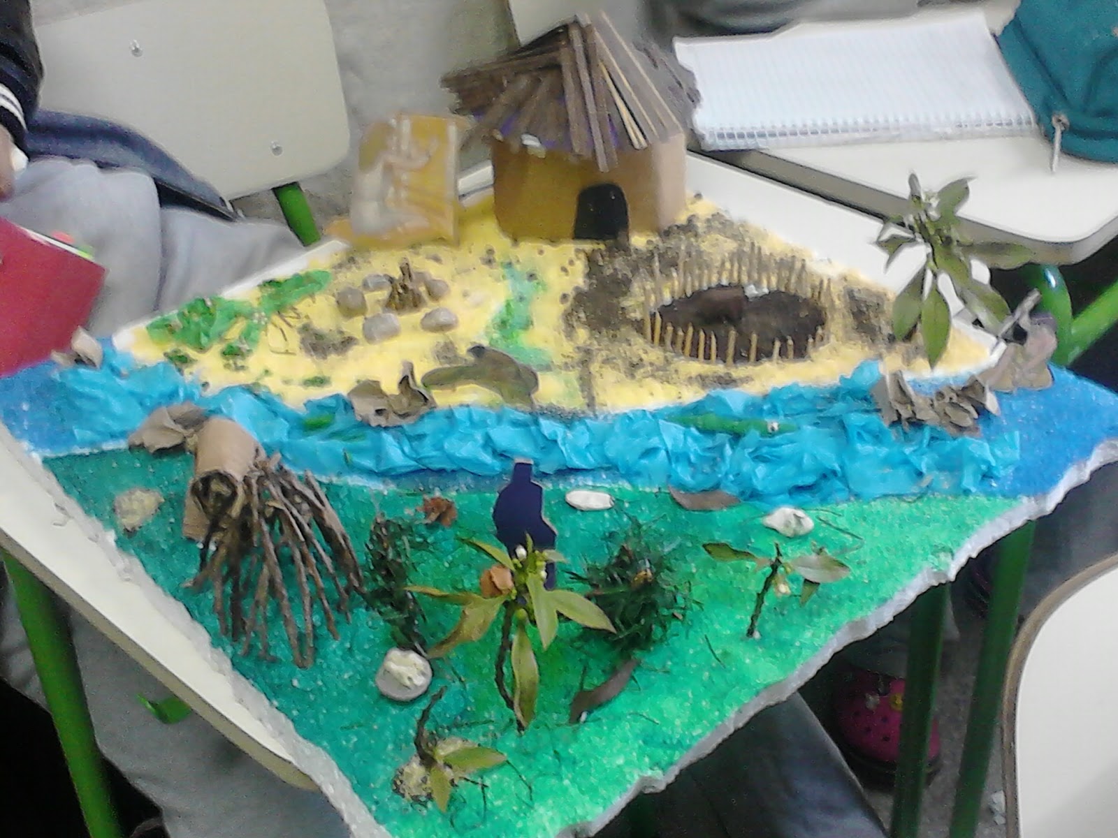 Tras las huellas del pasado Maquetas PaleolíticoNeolítico