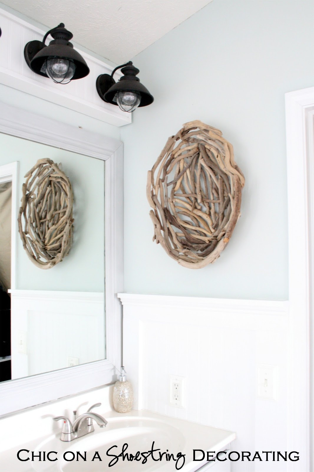 Chic on a Shoestring Decorating Beachy Bathroom Reveal