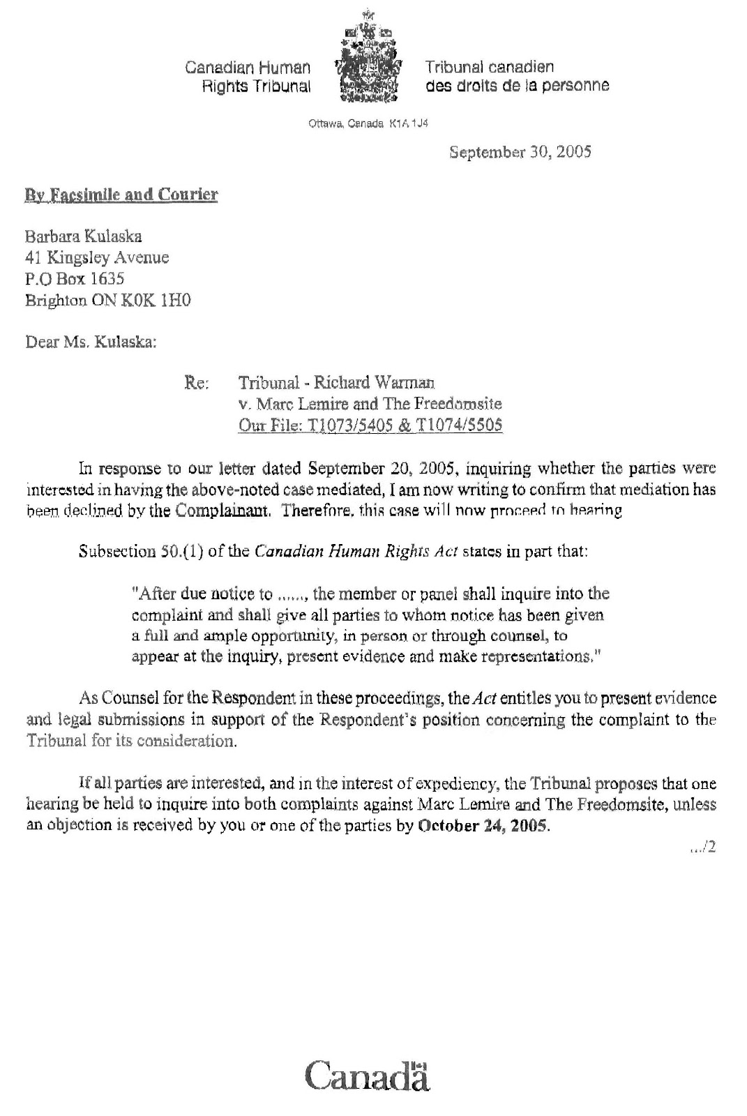 Sample Remedy Letter For Tribunal Case Sample Remedy Letter For Tribunal Case