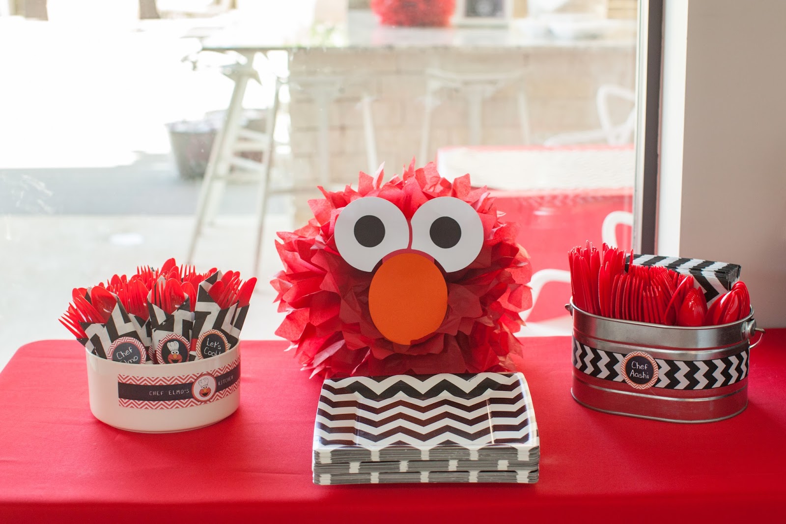 The Party Wall Chef Elmo Play Kitchen Birthday Party