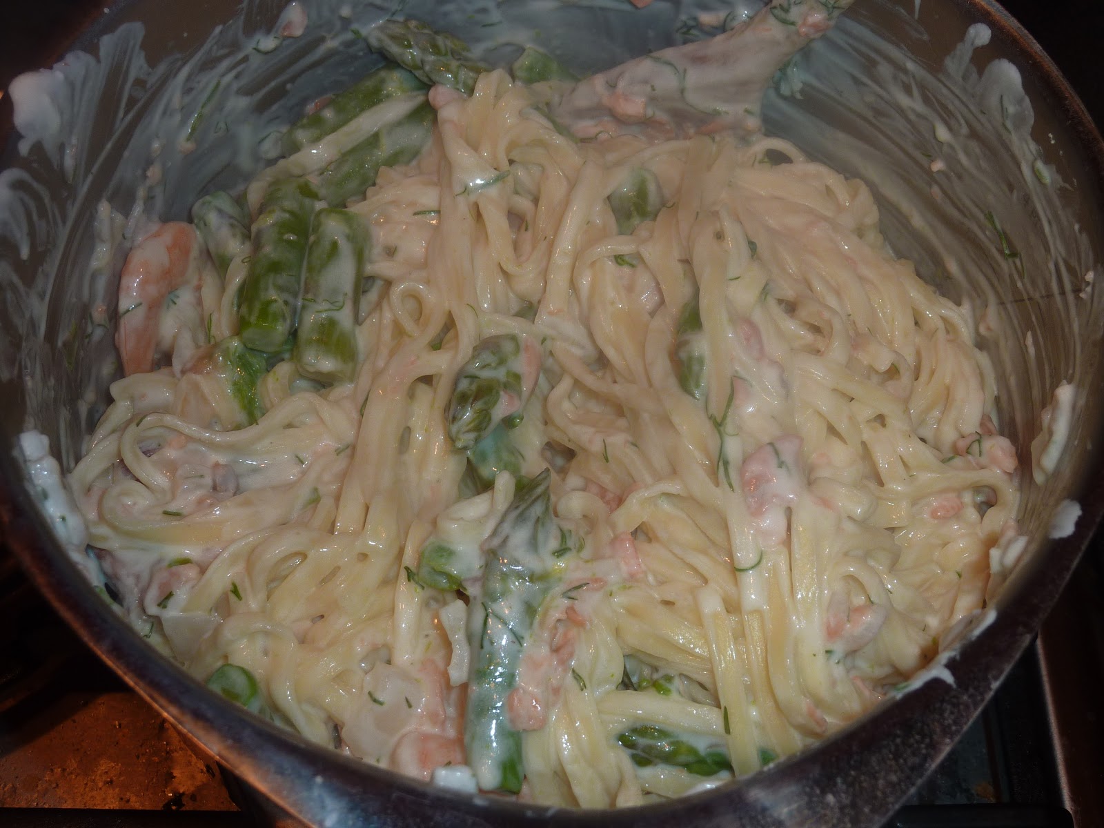 Sew Appetising Smoked Salmon and King Prawn Pasta...