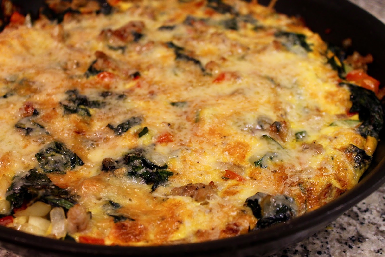 Cook In / Dine Out Sausage, Vegetable and Gruyere Frittata