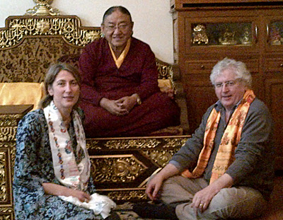 Lama Jampa Thaye and Dechen Dolma with His Holiness Sakya Trizin