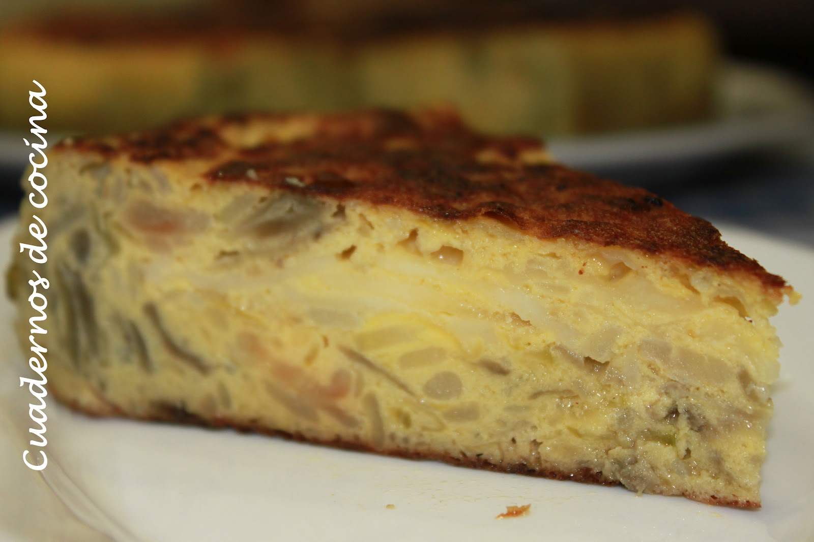 Cuadernos de cocina Tortilla de patatas y berenjena con Idiazábal
