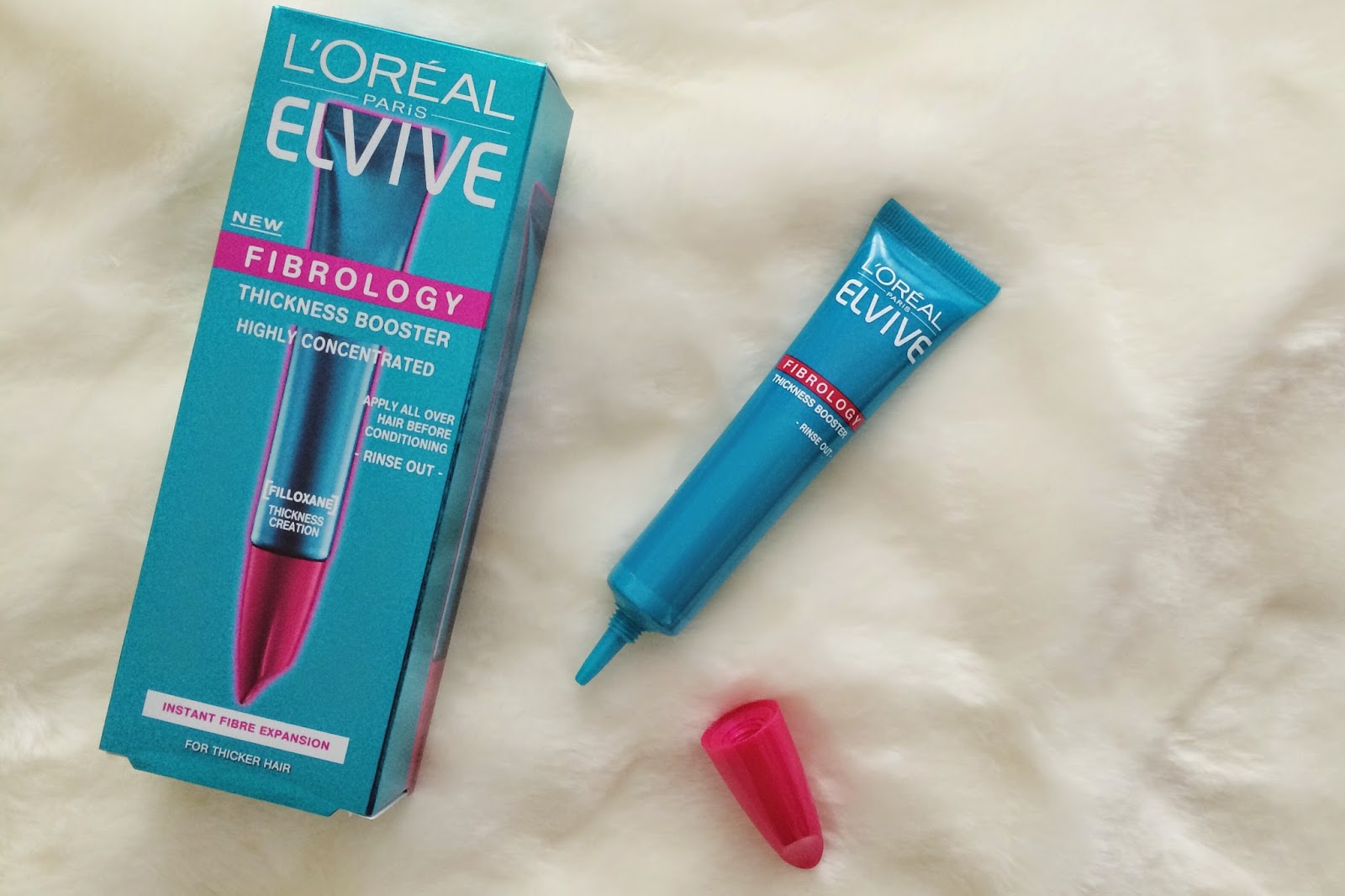 FashionFake, a UK fashion and lifestyle blog. L'Oreal Elvive Fibrology review, does the L'Oreal Elvive Fibrology mask and serum make a difference to hair thickness?