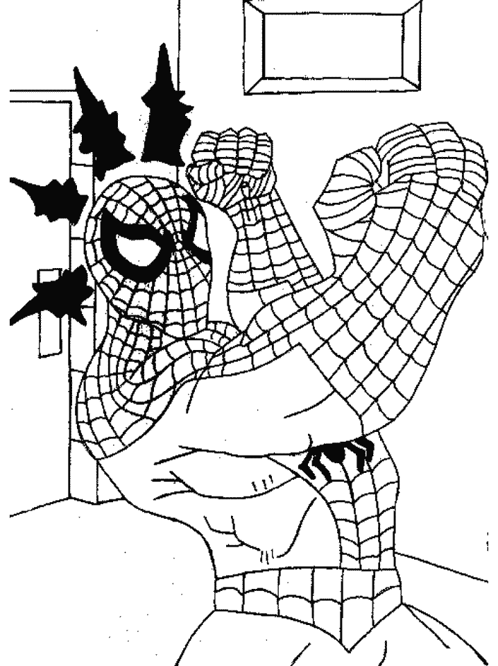 coloring spiderman cartoon super hero sheet