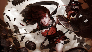 Warrior Girl Sword And Shield Vs Beast Bad Babe HD Wallpaper